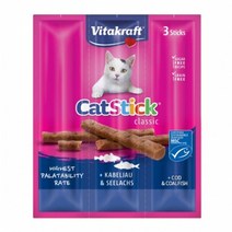 비타크래프트 캣스틱 고양이간식 6g x 3p, 가자미&오메가3