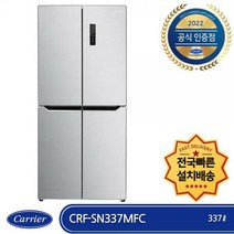 캐리어 클라윈드 피트인 CRF-SN337MFC 상냉장하냉동 4도어 냉장고 337L 인버터 저소음 전국배송 빠른설치, 본품