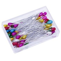 시침핀 50pcs 플라스틱 상자와 코사지 양재 꽃집 바느질 핀에 대 한 여분의 긴 진주 머리 핀 스트레이트 바느질 핀, 화려한