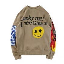 후드T 맨투맨 CPFM KANYE WEST 에누리 Lucky me I see Ghost 스마일 파이어맨투맨