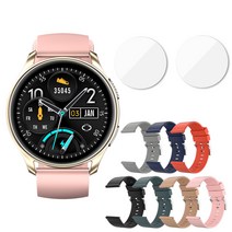 와피크 블루투스 통화가능 스마트워치 S10 웨어러블 한글판 1.3인치 만보기 심박수 혈압등 모니터링 건강 운동시계, 골드+강화필름 2매+스트랩(랜덤)*1