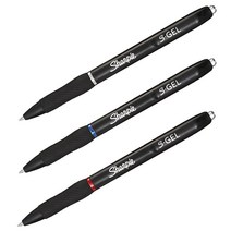 샤피 S GEL 볼펜 세트 12개 | 필기 수험생 소프트젤 미국산 고무그립 인체공학적 설계 | Sharpie Ball Point Pen, Blue블루 0.5mm