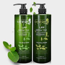 자연바람 LPP 녹차 산성샴푸 Ph5.5/컨디셔너 1000ml/염색후 오래가는 펌염색전용샴푸, 자연바람 산성샴푸1000ml