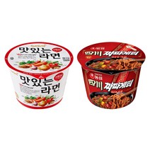 맛있는라면 큰컵x6컵+사천짜파게티 큰사발x6컵