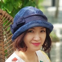 ★S/S 신상★루이엘 [마리Ⅰ] 클로슈 기본모 챙모자 린넨모자 가벼운모자 심플한모자 리본장식(2color)