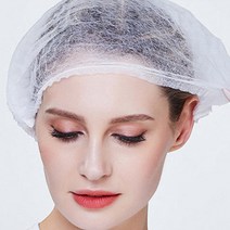 달자샵 미세먼지 탈모보호 부직포 청결 위생모자 헤어캡 100P세트 다용도 일회용 헤어커버, 흰색, 1세트(100P)