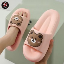 곰돌이 리본 밑창이 두꺼운 여름 푸신한 슬리퍼 72