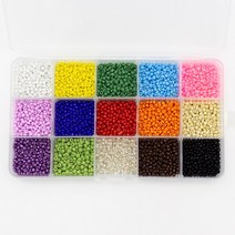 ARTNISM 동백이 반지 팔찌 만들기 재료 세트 시드비즈 3mm 15색 SET A TYPE 비비드