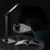 독서실스탠드 휴대용 무선 LED스탠드 화이트/블랙 USB충전방식, 사각독서등(화이트)-주백색(아이보리빛)