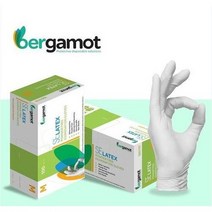 베르가못 라텍스 의료용 글러브 일회용 장갑 100매/1박스, M
