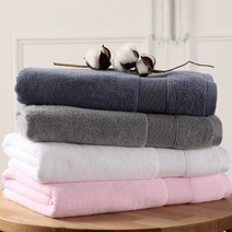 모던리빙 호텔500 코마사 40수 바스타올 2장 대형 목욕 수건, 그레이