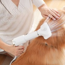 Garrl 반려동물 2in1 펫 드라이기 강아지 고양이 죽은털 제거 헤어빗 열풍조절가능, 핑크