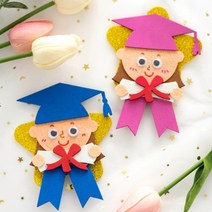 졸업스티커브로치, 블루, 블루