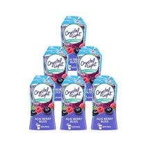 크리스탈 라이트 리퀴드 아와이 베리 블리스 에너지 드링크 카페인 믹스 1.62oz 병 6팩, 6