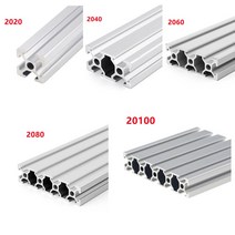 전동커튼레일 자동커튼 1/2 개/몫 2020 20100 알루미늄 프로파일 압출 100mm-500mm 길이 선형 레일 DIY 3D