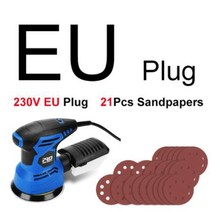 오비탈 원형 샌딩기 사포질 300W 전기 목재 궤도 샌더 기계 7 가변 속도 바닥 샌딩, 협력사, EU 220-240V