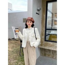 고급 트렌드 블루 퍼플 아이보리 노카라 트위드 자켓 봄 가을 명품 스타일 네추럴 셋업 20 30 40 대 하객룩 여성 아우터 데일리 데이트룩 재킷
