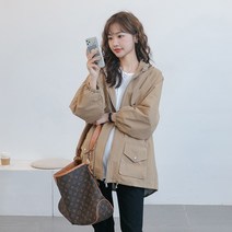 깔끔한 한 패션~임산부룩 가 패션 아우터 캐주얼 후드로 시선 사로잡았다