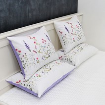 들꽃 야생화 프렌치 자수 쿠션 허리쿠션 등받이쿠션 쿠션커버세트