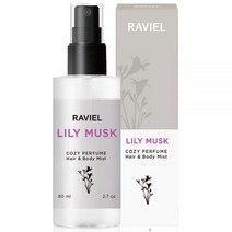 라비엘 코지 퍼퓸 헤어 앤 바디 미스트 릴리머스크향, 80ml x 1개