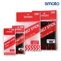 스마토 핫멜트 글루 스틱 막대 본드 글루건심 10개입 소 대, 대 GS-1110B(흑색/10개입)