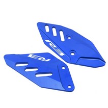 오토바이 가드 디자인 펜더 야마하 오토바이 풋페그 리어 힐 플레이트 가드 프로텍터 MT03 MT25 YZF R3 R25, 13 R3 blue