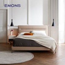 [에몬스휴레스트] [에몬스] [퀸Q] 휴레스트 투매트리스 침대, 색상:브라운