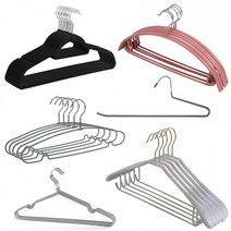 논슬립 바지옷걸이 정장옷걸이 슬림 옷걸이 모음, 논슬립 베이직옷걸이 성인, 블랙