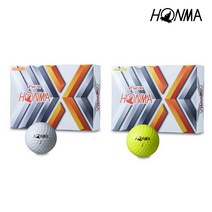 혼마 HONMA TW-X 3피스 골프볼골프공 1더즌, 1더즌(12구), 화이트