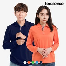 티센스 남여공용 긴팔 체코 카라 기능성 티셔츠
