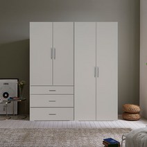 웰튼 에리카1600옷장셋트 옷정리장 옷수나장, 연그레이-긴문도어옷장+3서랍장롱