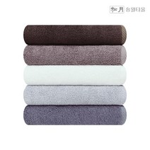 송월타올 호텔수건 노블레스 뱀부무지 5장 뱀부얀100%, 그레이 5장