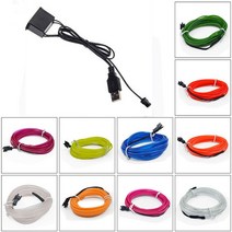 자동차LED스트립 자동차led 자동차실내led El와이어 분위기조명 DIY 인테리어 램프, 5m, K, Wire and 5V USB