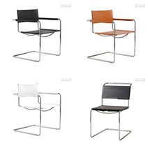 마르셀 브로이어 Mart Stam S34 캔틸레버 라운지 암체어 인테리어 의자, white