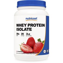 뉴트리코스트 웨이 프로틴 아이솔레이트 딸기 맛, 907g, 1개