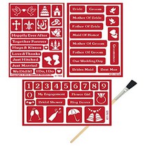 3 Armour Etch Over N Over Reusable Glass Etching Stencils | Wedding Marriage Anniversary Engagemen, 1