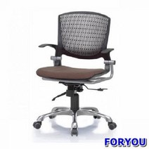 Foryou2898 사원용 회전의자 멜론 팔유 사출 쿠션 발 의자 사무 학생, 블랙 레드