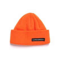 카고브로스 카고브로스 CARGOBROS - CB LOGO SHORT BEANIE (ORANGE) 모자 비니