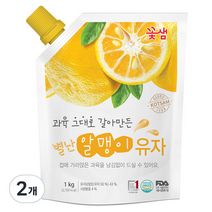 꽃샘 별난 알맹이 유자, 1kg, 2개, 2개