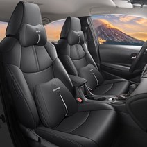Toyota Corolla SUV 2021-2023 용 고급 가죽 카시트 커버 에어백 호환 자동 쿠션이 있는 5 보호대, 10 Red black 2022