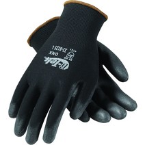 G-Tek 33-B125/XL ONX 심리스 니트 나일론 장갑 폴리우레탄 코팅 손바닥과 손가락 포함 블랙 XL 12개, 한개옵션0