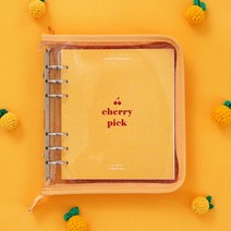 A6와이드 체리픽 다이어리 3 지퍼, 스모크 블루