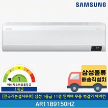 [전국기본설치무료] 삼성 1등급 11평 무풍 인버터 벽걸이 에어컨 AR11B9150HZS