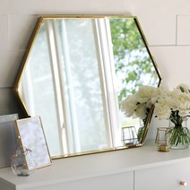 에일린 골드거울 팔각원형육각사각 화장대거울 8종, P600-필라 원형 골드거울