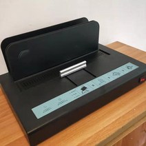 핫멜트 바인딩 기계 소형 접착제 바인딩 기계 호스 고무 스트립 자동 사무실 바우처 수동 범용 기계 SK2008, [01] Light gray, 01 Black