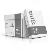 한국제지 밀크 복사용지 90g A4 PT 2 500매, A4 / 90g, 500매*5권