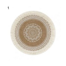크리 에이 티브 황마 Placemats 코튼 브레이드 코스터 등나무 테이블 플레이스 매트 단열 미끄럼 방지 빨 컵 장식, 4