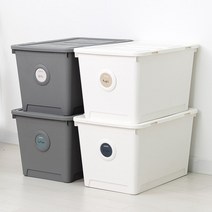 올리빙 도트 리빙박스 80L 2P, 상세설명 참조, 크림그레이