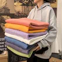 남자 후드티 기모 오버핏 긴팔티 무지