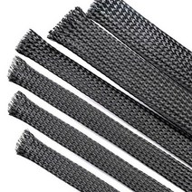 1mm-100mm 검은 색 확장 가능 편조 나일론 메쉬 PET 슬리브 케이블 슬리브/외장/자동 배선 하네스 기기, 01 Black_09 18mm  1Meter